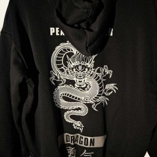 Produktbild av en hoodie med drake.